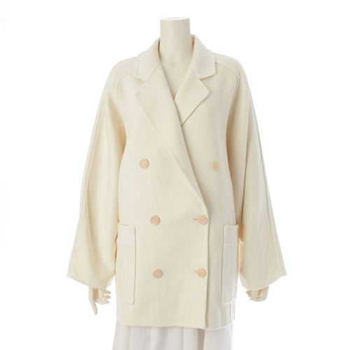 マックスマーラ 25年 ORMA ウール×カシミヤ ショート コート ジャケット 25110810216 ホワイト 40