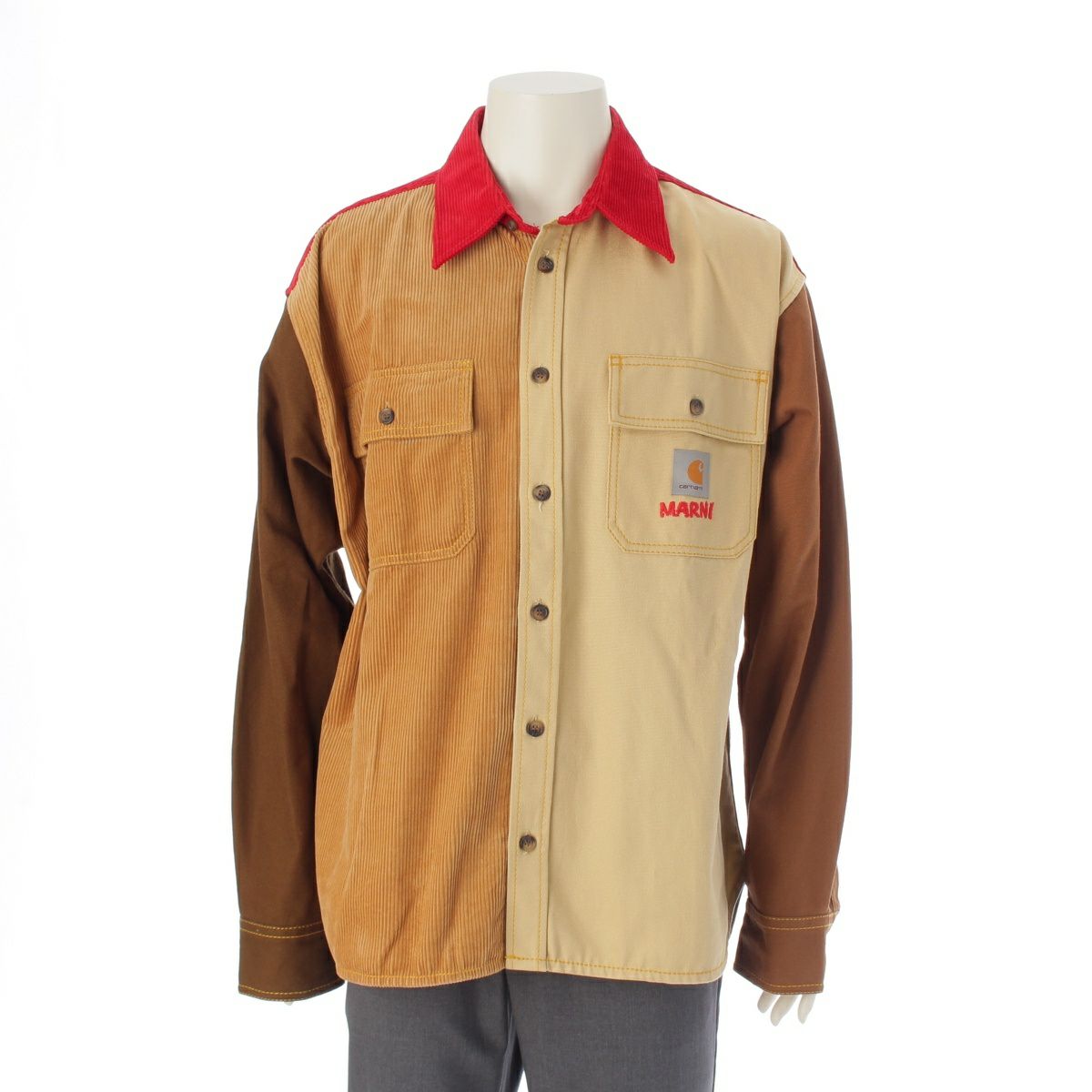 MARNI×Carhartt/マルニ×カーハート【23SS】オーバーシャツ マルニ カーハート Carhartt 23SS カラーブロック オーバー 長袖