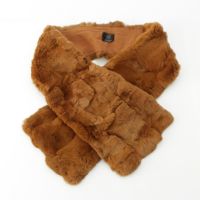 シャネル シルク ラパン マフラー ファー ティペット ブラウン | 中古