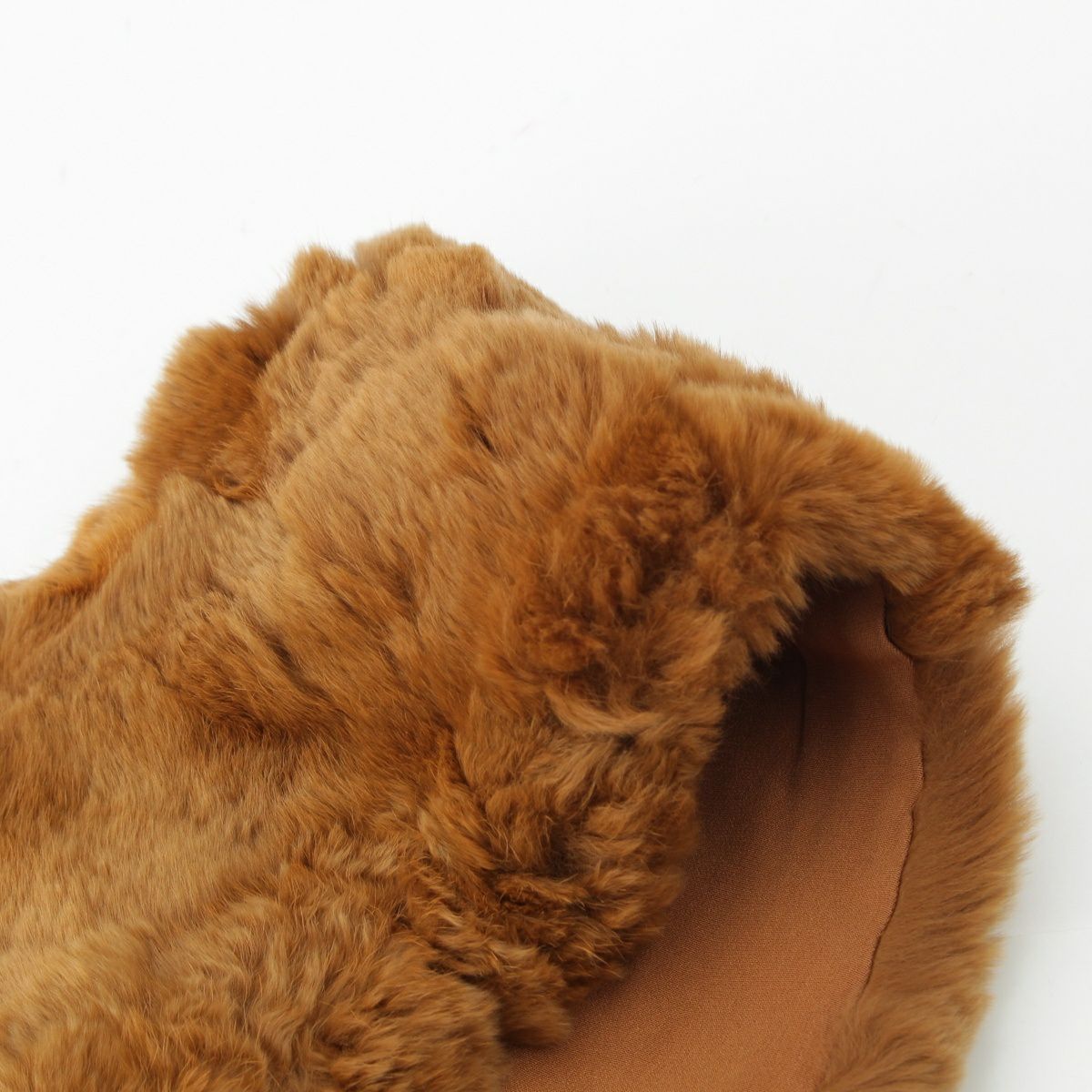 シャネル シルク ラパン マフラー ファー ティペット ブラウン | 中古