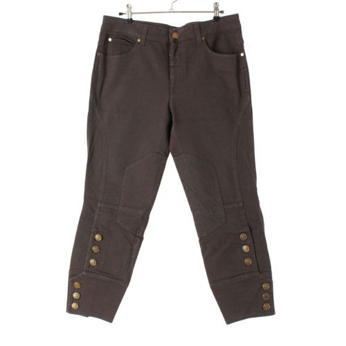 グッチ 08年 コットン ボタンデザイン デニムパンツ ボトムス 205536 XZ173 ブラウン 42