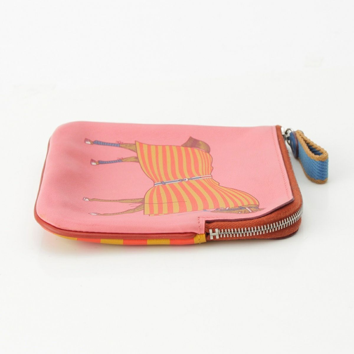 エルメス カレポケット ヴォースイフト レザー ホース 馬 ストライプ柄