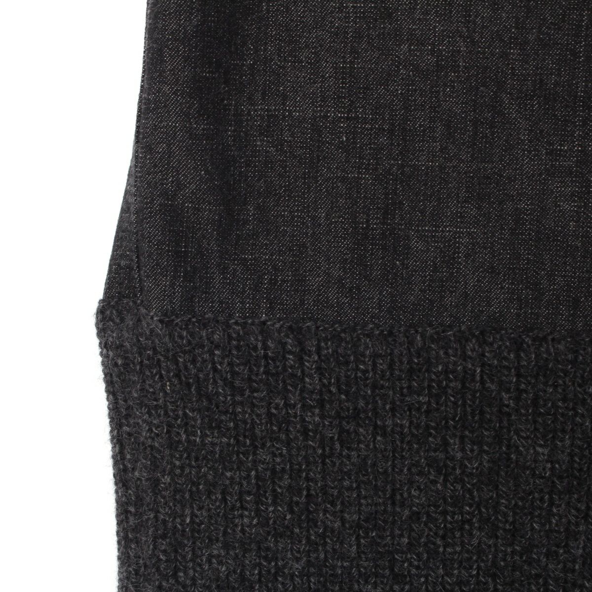 希少✨CHANEL 03A ココマークボタン カシミヤ混 切替 デニムスカート 希少✨CHANEL 03A ココマークボタン カシミヤ混 切替 デニム