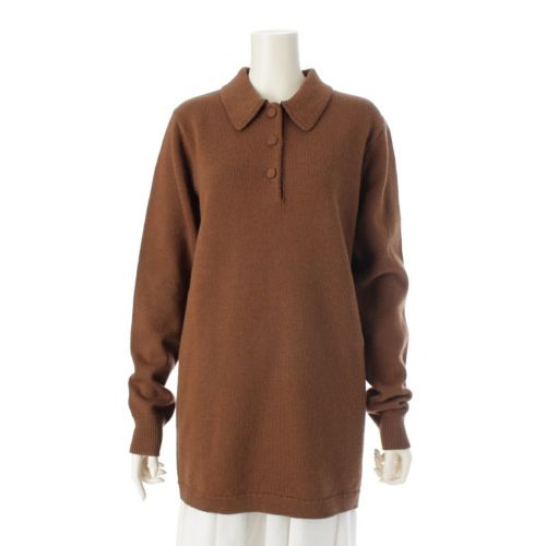 ドリスヴァンノッテン 24-25A/W ミュリエル MURIEL バージンウール ポロシャツ ニット セーター 9706 242-011216 ブラウン M