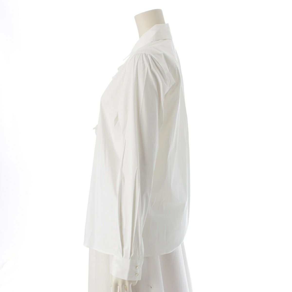 マックスマーラ ストゥディオ コットン フリル ブラウス 長袖 シャツ  