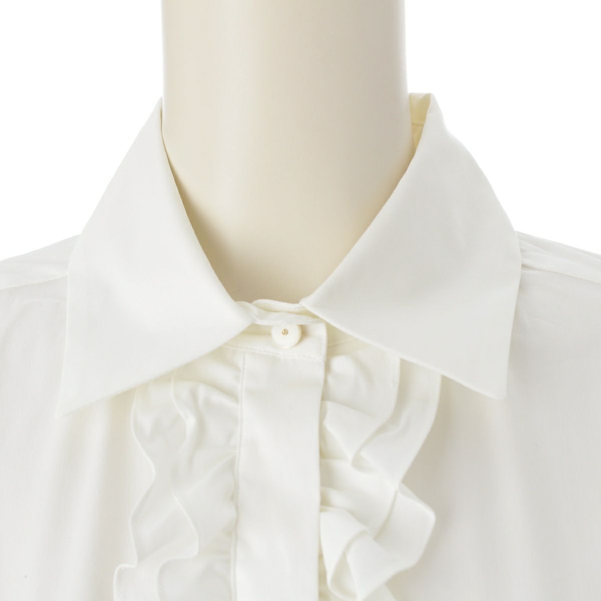 マックスマーラ ストゥディオ コットン フリル ブラウス 長袖 シャツ  