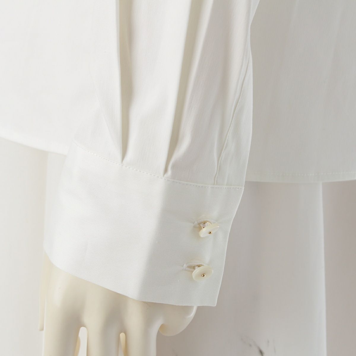 マックスマーラ ストゥディオ コットン フリル ブラウス 長袖 シャツ  