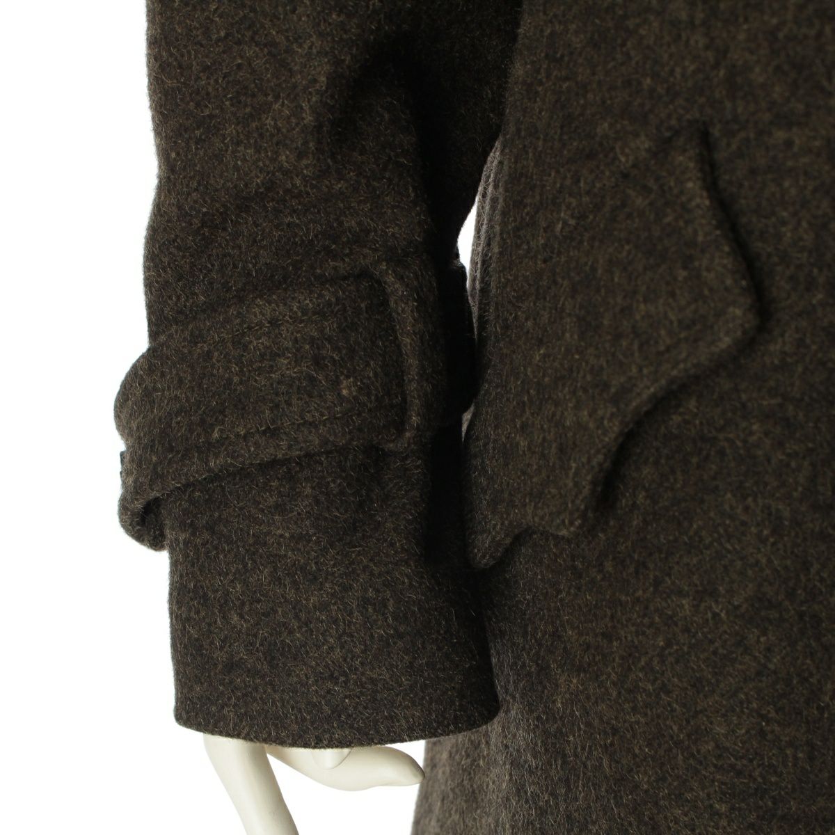 シャネル 05A カシミヤ モヘア カメリア コート P26790 カーキー