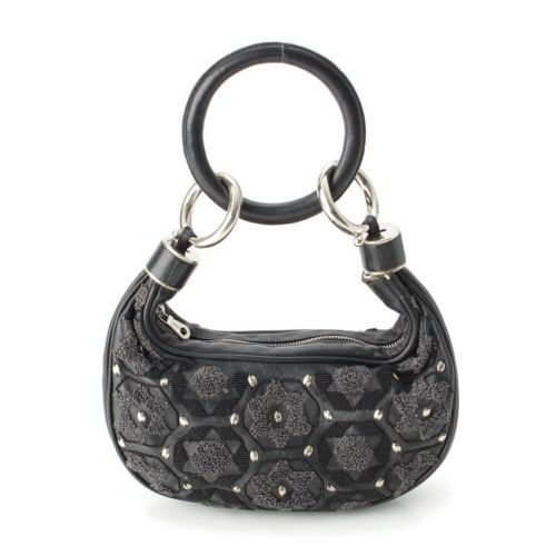 クロエ フィービー期 ヴィンテージ ビーズ パイル ブレスレット ハンドバッグ ブラック