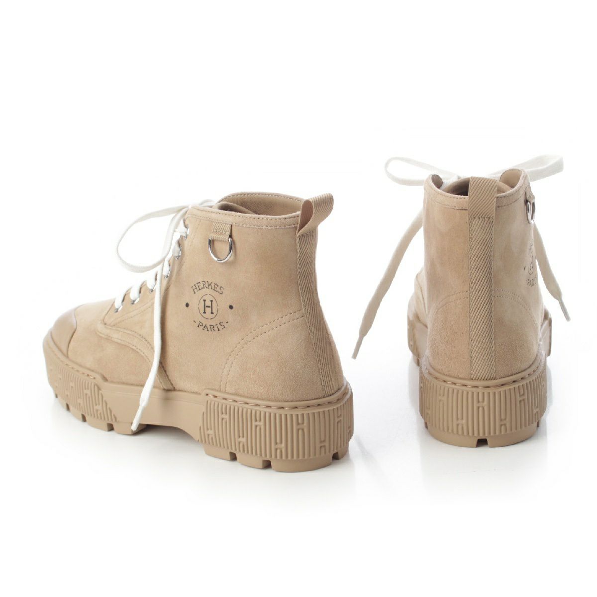 エルメス スエード イティネレール レースアップ ショート ブーツ