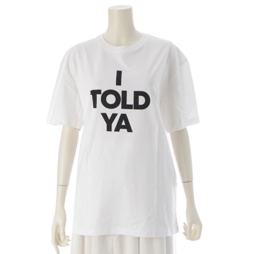 ロエベ I TOLD YA コットン アナグラム ロゴ 半袖Ｔシャツ トップス ホワイト S