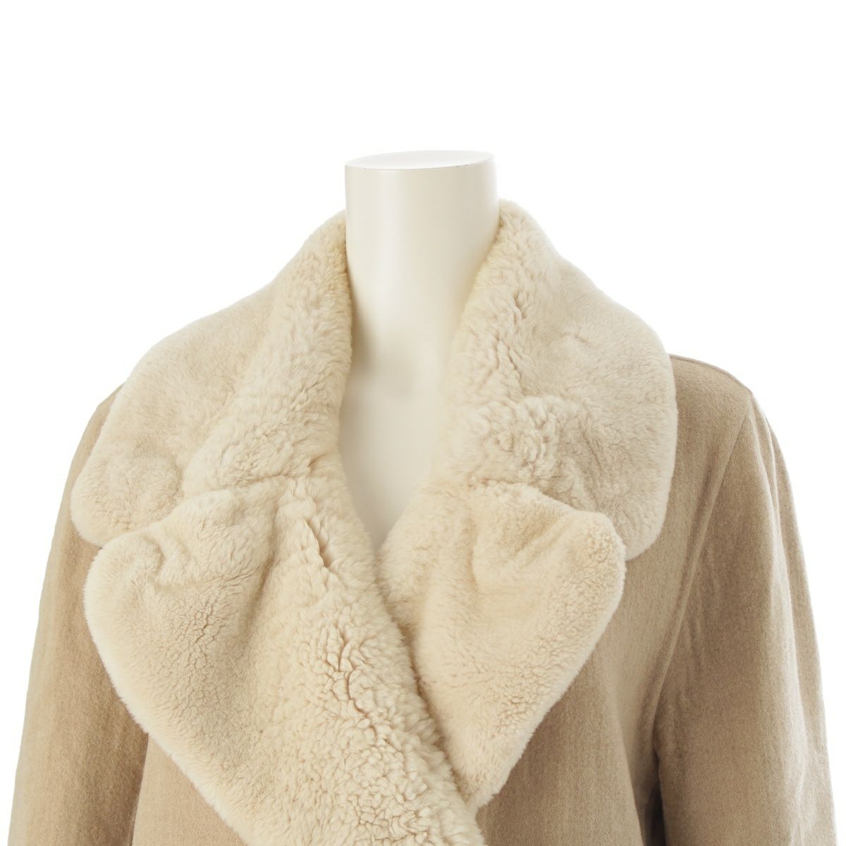 フォクシー　ヌートリアファーコート　ジャケット　ヘリンボーン　カシミヤ　アウター FOXEY BOUTIQUE /フォクシー ブティック】ヌートリアファー