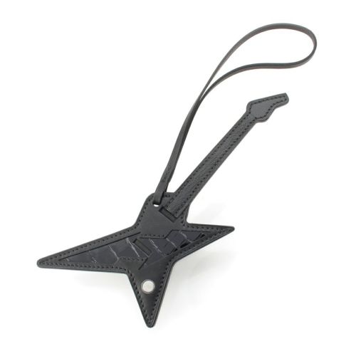 エルメス アリゲーターリセ タデラクト シェーブル ロック B刻印 ピック付き キーホルダー バッグチャーム ブラック