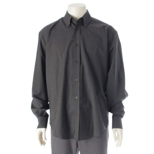 フェンディ 24年 ヴァージンウール FFロゴ シャツ ブラウス トップス FS1275 グレー 38