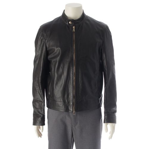 エンメティ JURI ユリ ラムレザー シングル ライダースジャケット アウター GIAPPONE-078 ブラック 50