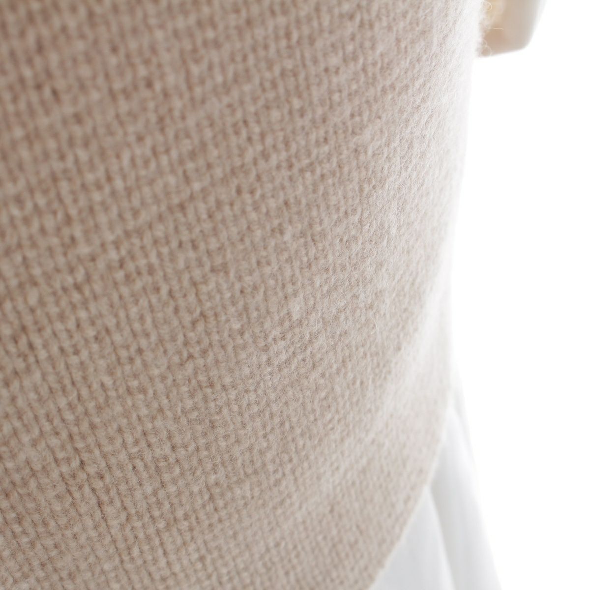 ドゥロワー ウール カシミヤ フォックスファー ニット ベスト ジレ