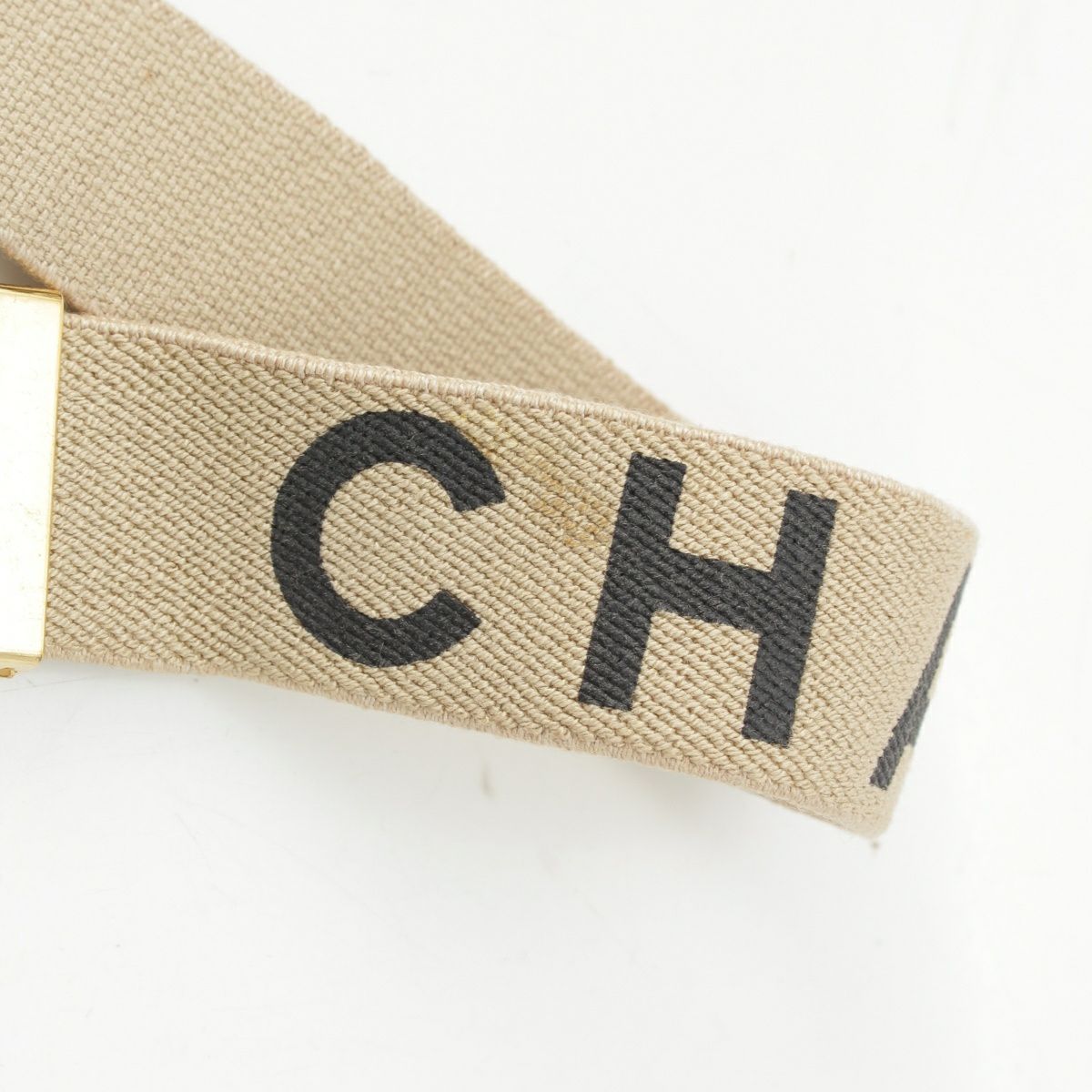◇ CHANEL ロゴ入りサスペンダー ベージュ ◇ CHANEL - シャネル サスペンダー ヴィンテージ ベージュ ロゴの