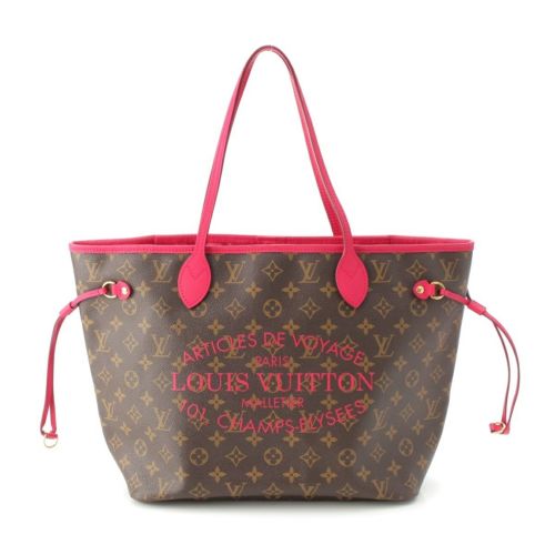 ルイヴィトン ネヴァーフルMM モノグラムキャンバス トートバッグ M40939 ピンク ブラウン