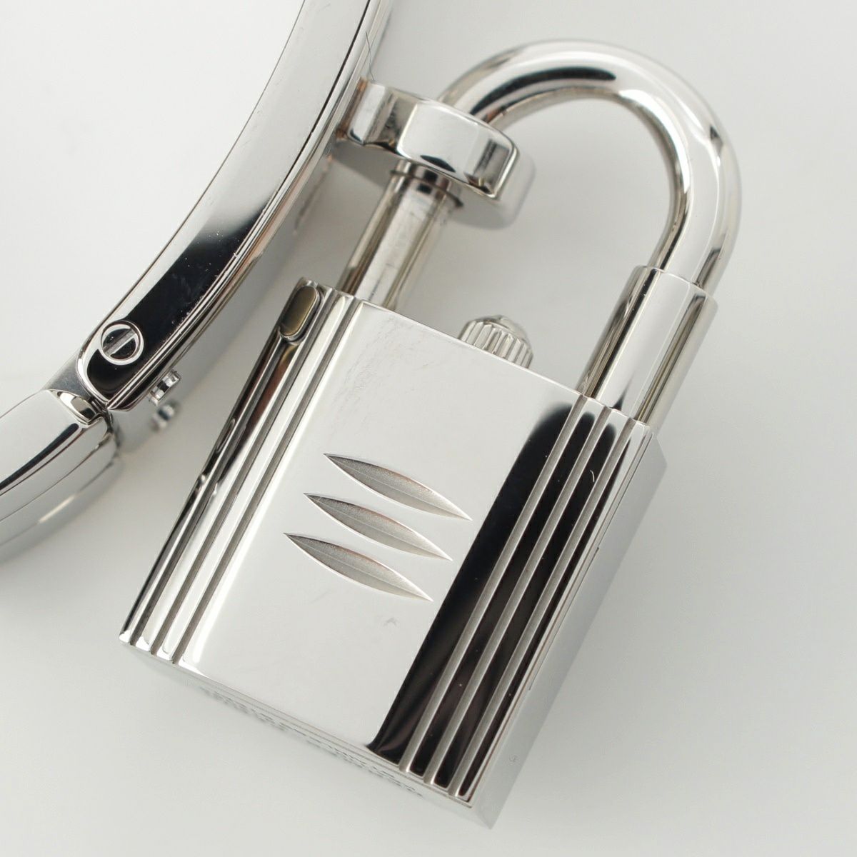 エルメス ステンレススチール SS QZ 白文字盤 クロシェット付属 腕時計  