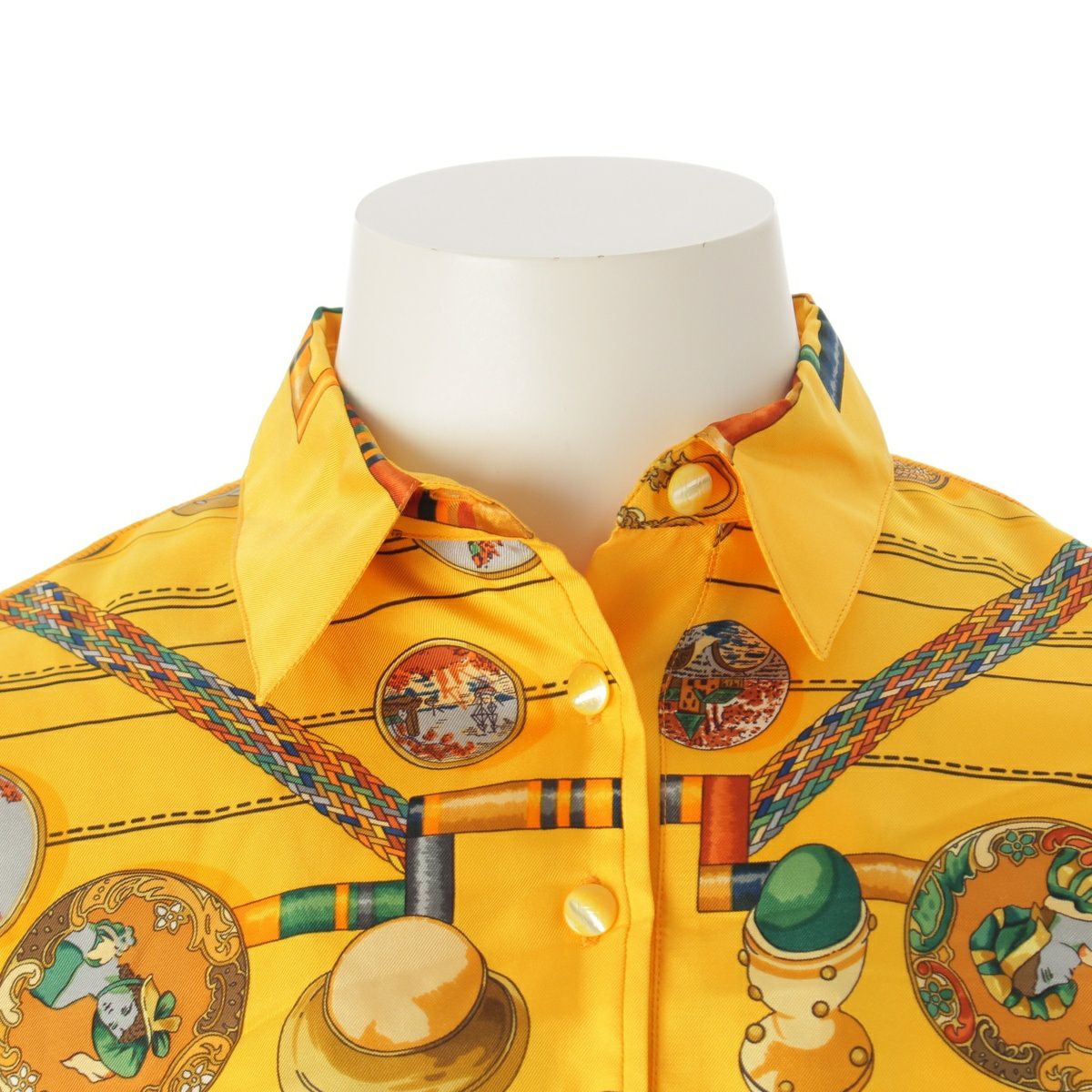 【美品】HERMES シルク コットン ポロシャツ カシミヤ混 Lイタリア製 美品】HERMES シルク コットン ポロシャツ カシミヤ混 L