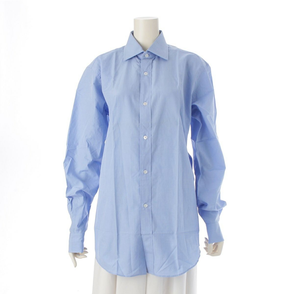 エルメス コットン セリエボタン レギュラーカラー 長袖シャツ  