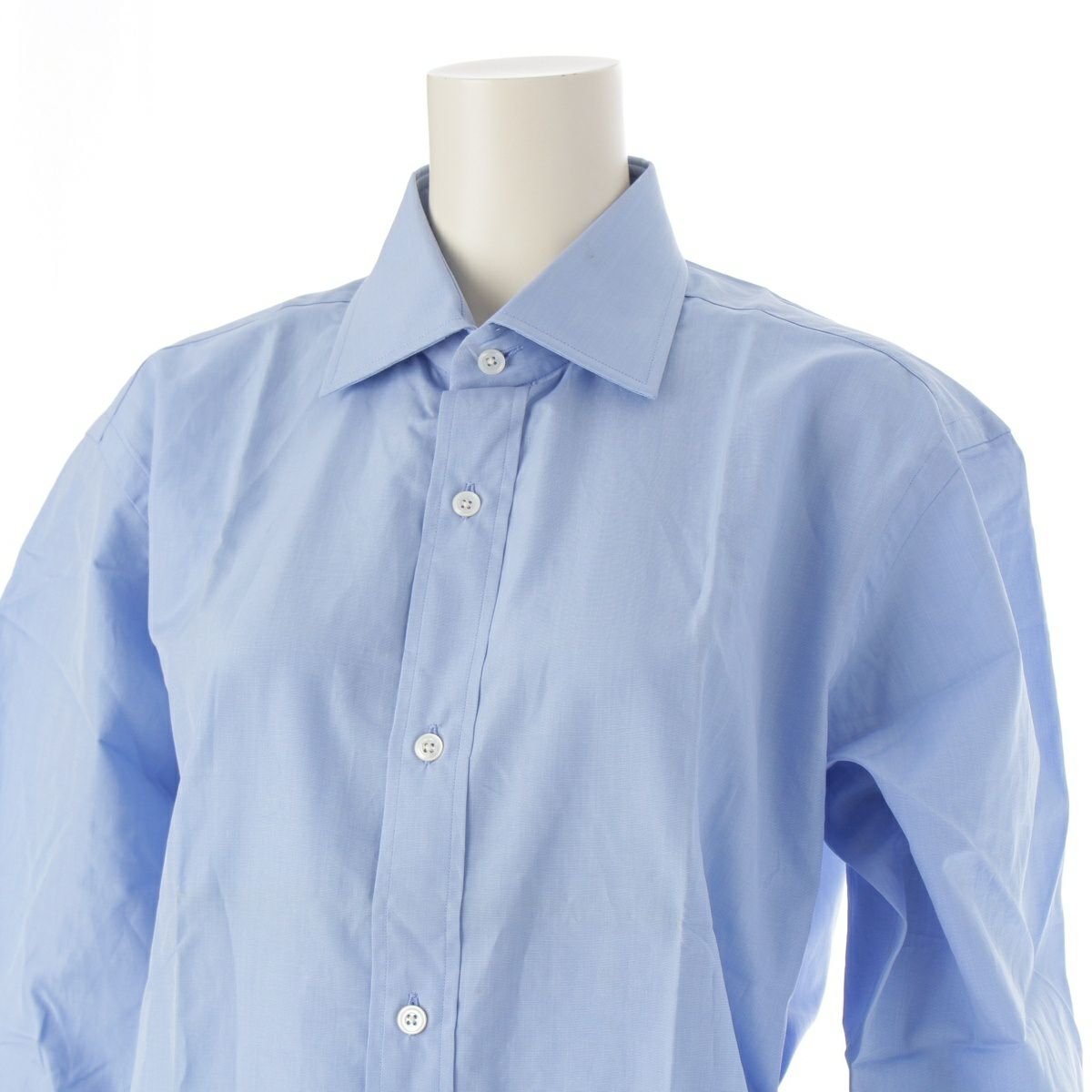 エルメス コットン セリエボタン レギュラーカラー 長袖シャツ  