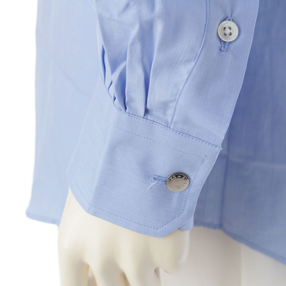 エルメス コットン セリエボタン レギュラーカラー 長袖シャツ  