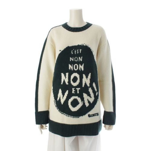 ディオール ウール×カシミヤ MISS DIOR NON NON ミスディオール ノン ノン セーター トップス 854S19AM019 ホワイト F34
