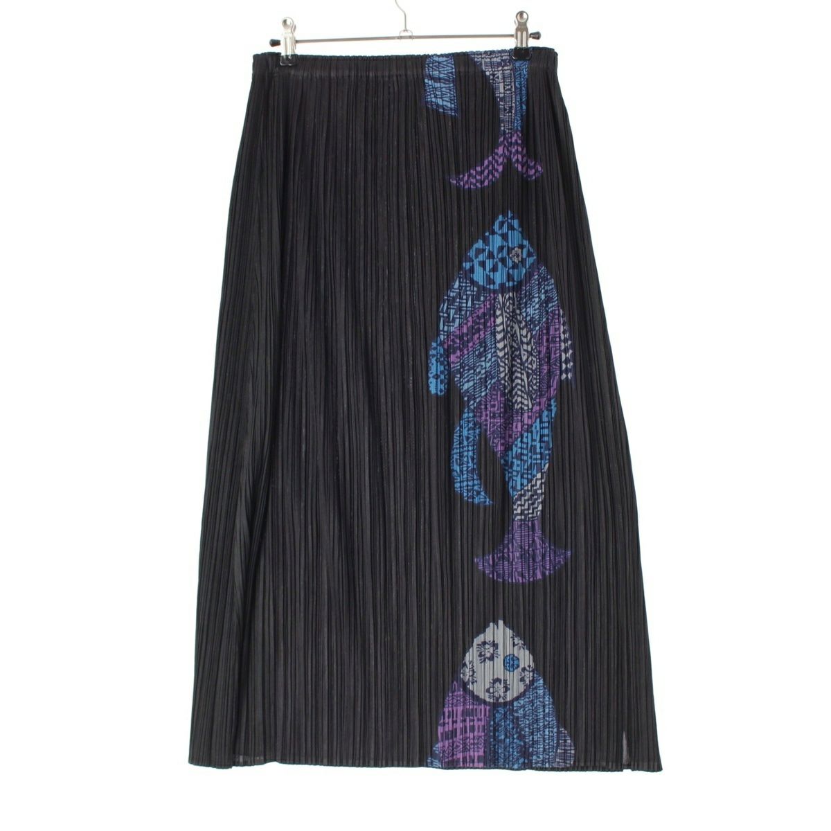 プリーツプリーズ イッセイミヤケ フィッシュプリント 魚柄 ロング