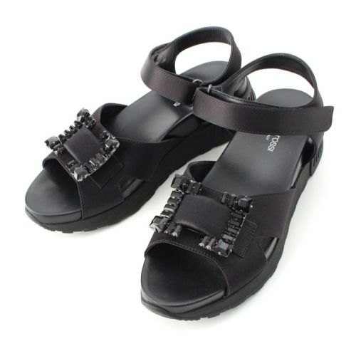 セルジオロッシ 23SS ドゥロワー別注 SR RUNNING SANDALS バックル サンダル ブラック 39