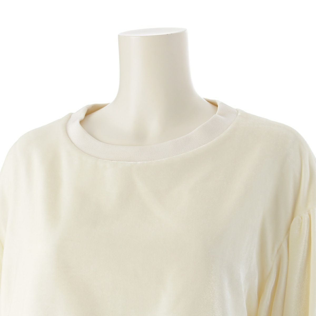 ドゥロワー ベロア リボン バルーンシルエット スウェット 長袖  