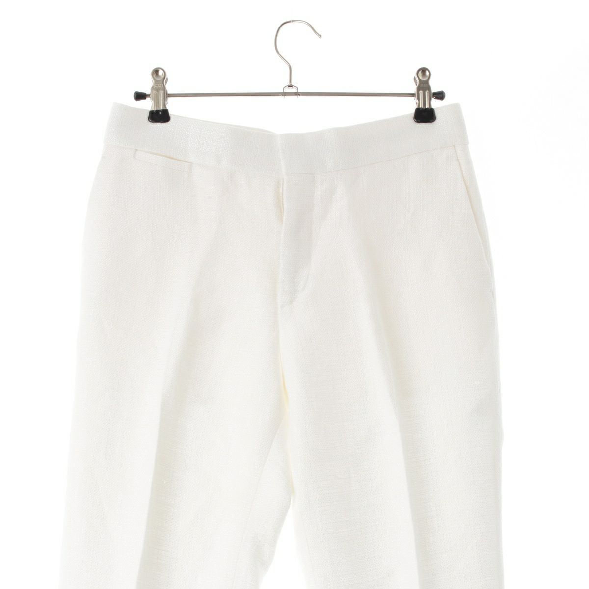 ドゥロワー 22SS リネン混 オットマン ベーシック パンツ スラックス