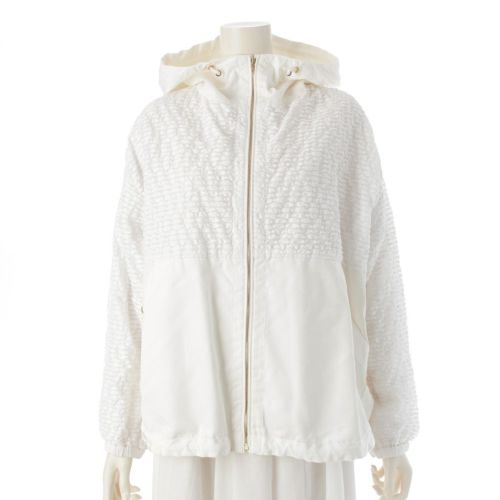 新品・未使用品♡ドゥロワー ジップアップブルゾン ライトグレー ロゴ