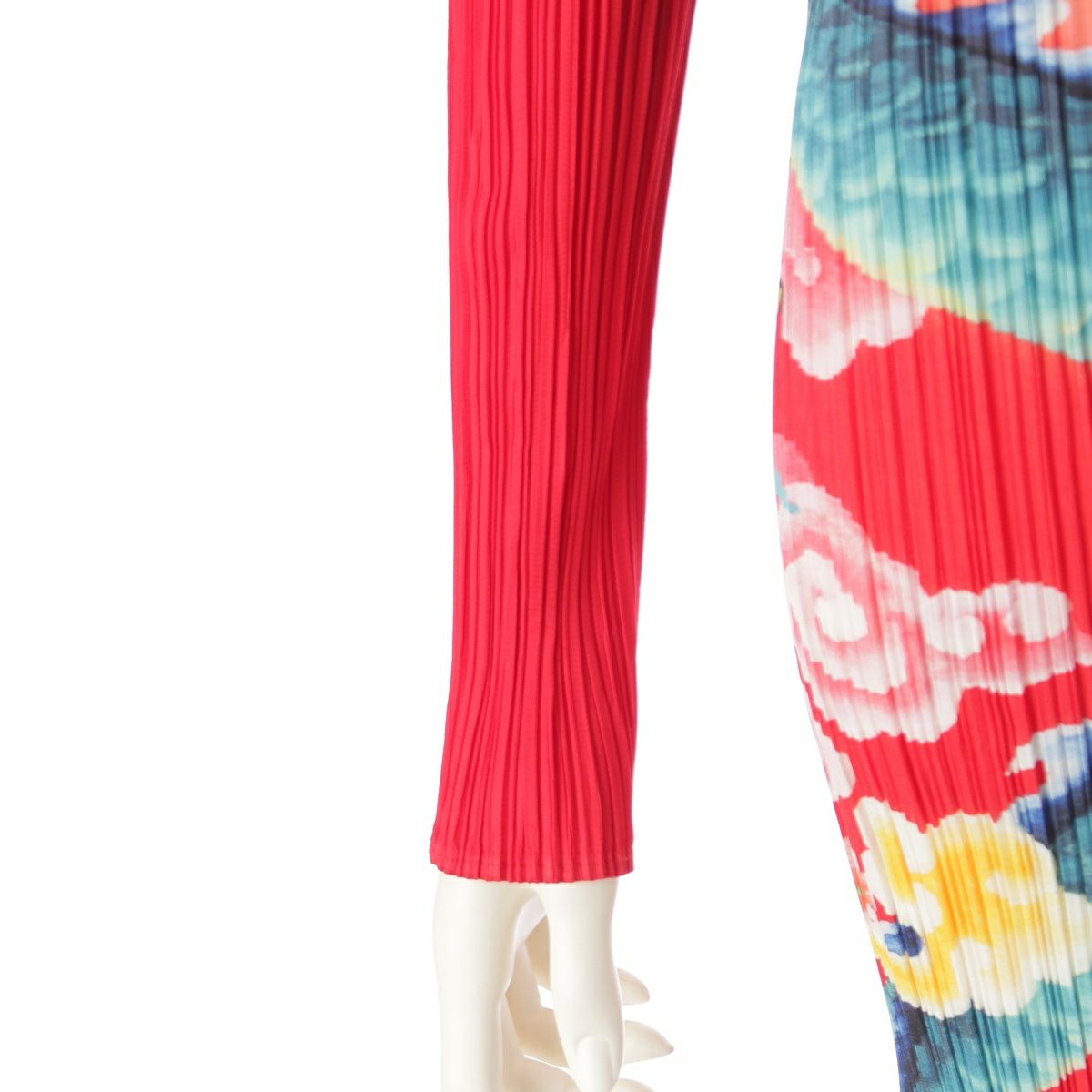 プリーツプリーズ イッセイミヤケ 龍柄 中国縁起 ロング ワンピース  