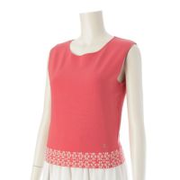 シャネル 01P レーヨン ココマーク ノースリーブ ニット タンクトップ