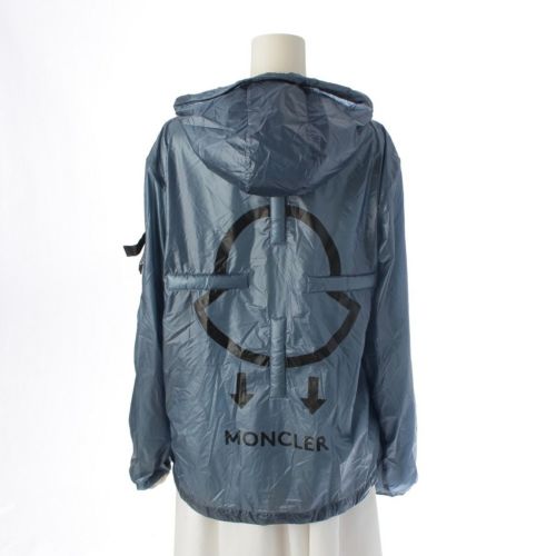 未使用　モンクレール　ブランケット　ブルー✖️ホワイト　ウール100% モンクレール（MONCLER） | ブランド中古通販 retro.jp