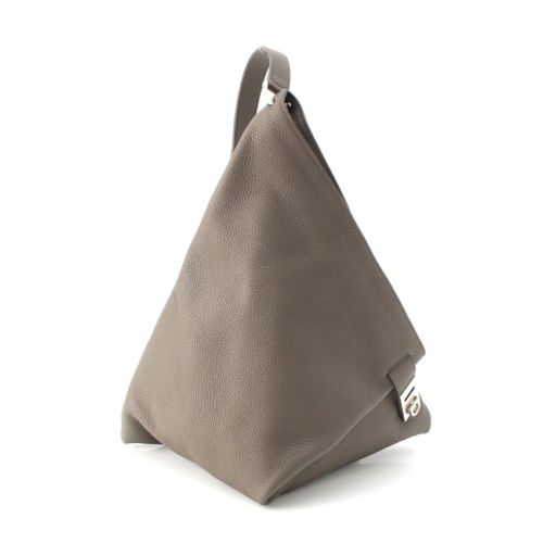 サルヴァトーレフェラガモ 25SS レザー トライアングルシルエット ワンショルダー ショルダーバッグ グレー