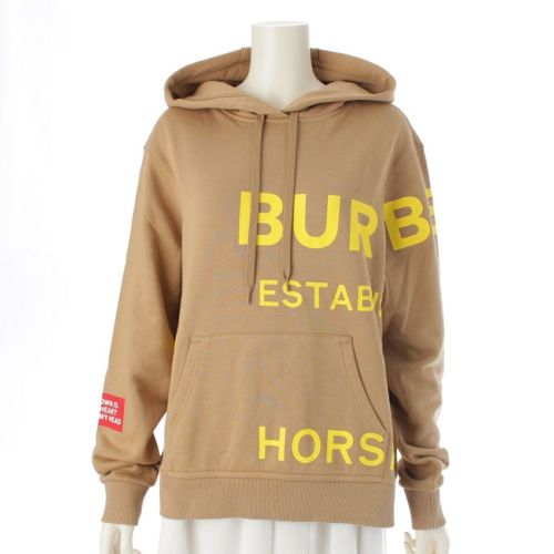 バーバリー コットン ホースフェリー ロゴ フーディー パーカー トップス 8030804 ベージュ S