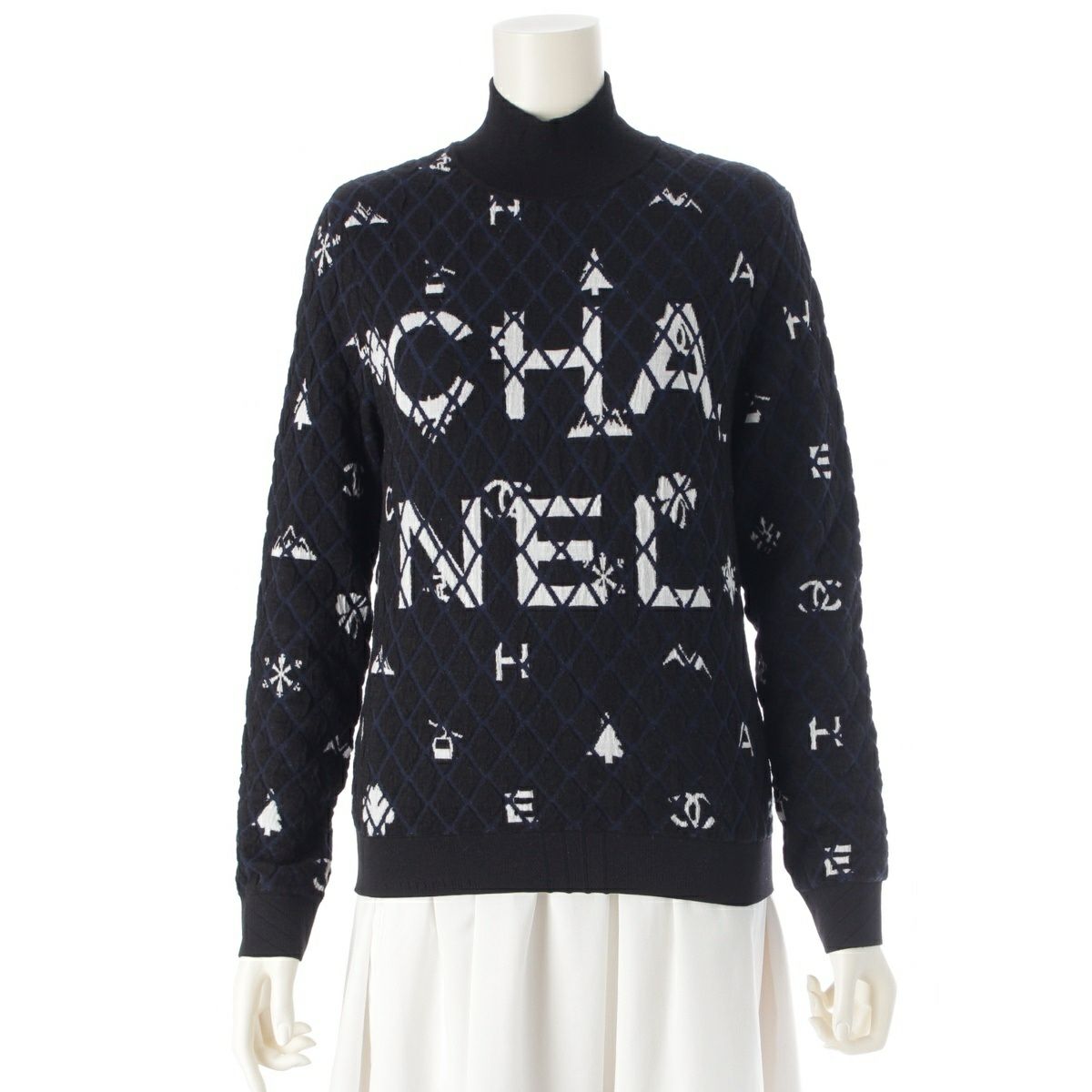 CHANEL カシミア　ニット　プルオーバー　シャネル CHANEL シャネル ニット セーター プルオーバー レディース 40