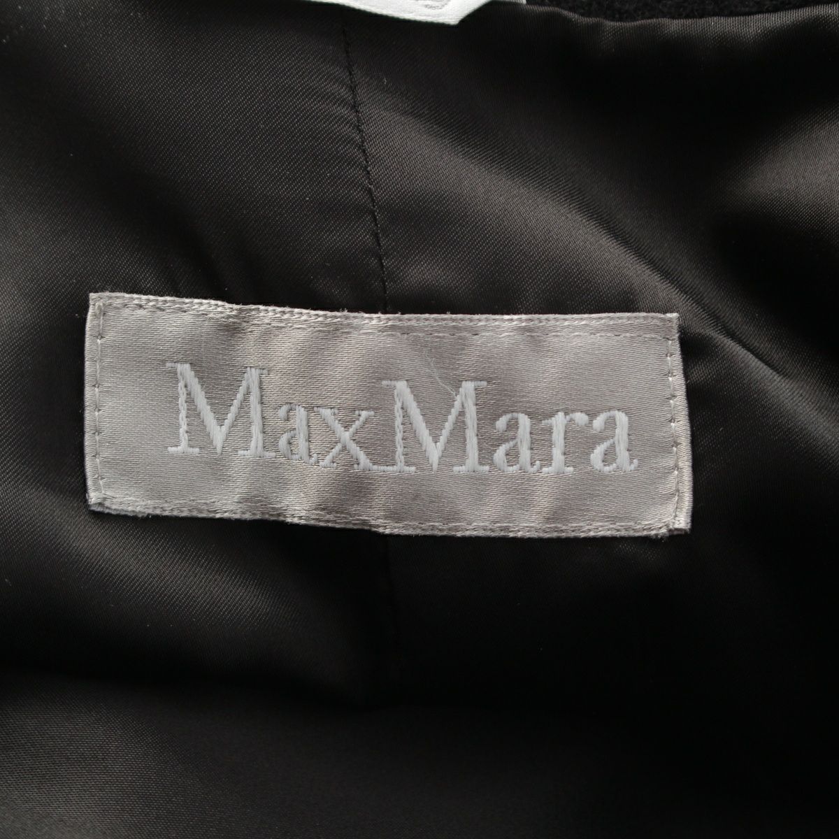 マックスマーラ ウール ファー コート アウター ブラック 38