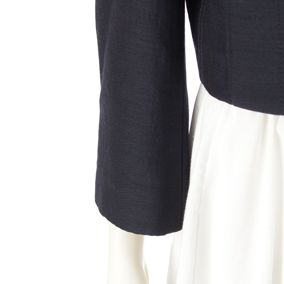 美品✨クリスチャンディオール　テーラードジャケットウール 1B ストライプ クリスチャンディオール 21年 シルク ウール CDロゴボタン