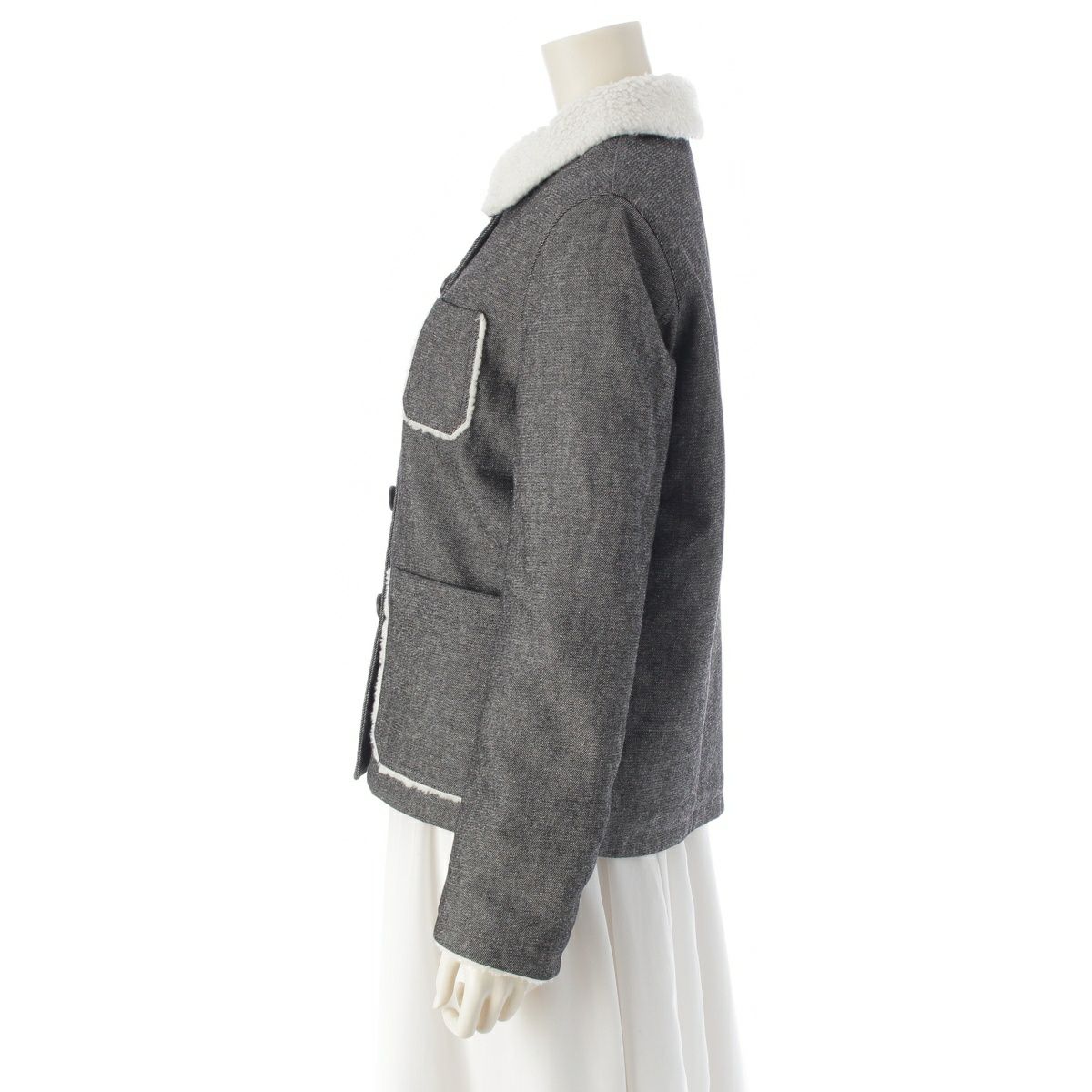 クリスチャンディオール 21-22FW コットン bee 刺繍 ボア ジャケット  