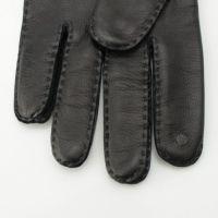 エルメス　HERMES　ラムスキン　セリエボタン　グローブ　ブラック　サイズ9 エルメス ラムスキン セリエボタン グローブ 手袋 ブラック 7 1/2