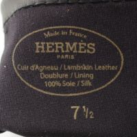 エルメス ラムスキン セリエボタン グローブ 手袋 ブラック 7 1/2