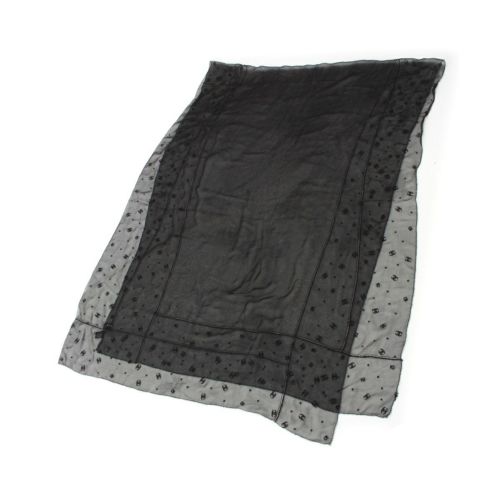 シャネル シルク ココマーク ストール ショール ブラック