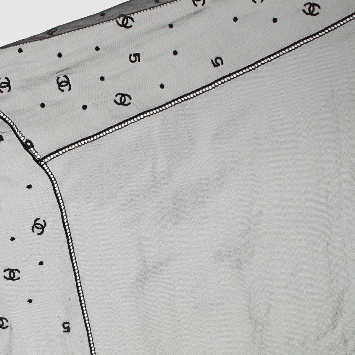 シャネル シルク ココマーク ストール ショール ブラック | 中古通販  