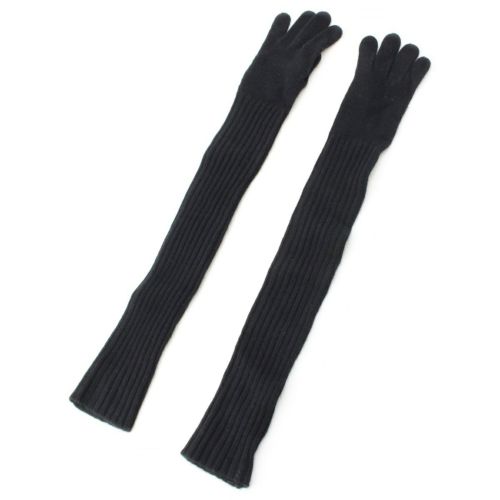 未使用タグ付きHERMES カシミヤ100ロンググローブ 手袋ウール