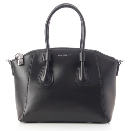 ジバンシィ アンティゴナ スポーツ ミニ レザー ロゴ 2WAY ショルダー ハンドバッグ ブラック