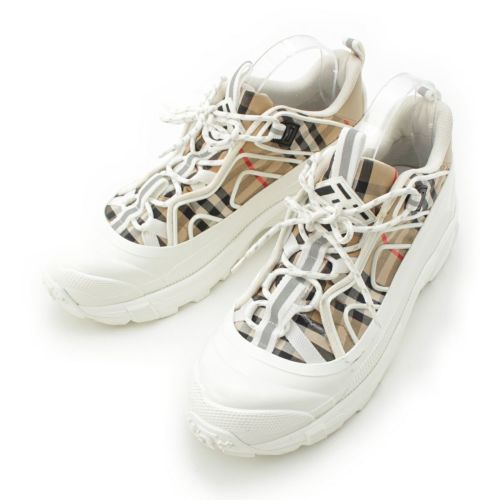 バーバリー ARTHUR アーサー ノバチェック ローカット スニーカー シューズ 8058324 ベージュ ホワイト 43