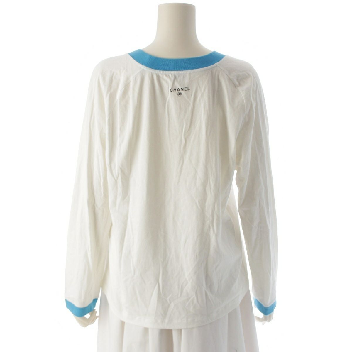 シャネル 17C コットン COCO CUBA プリント 長袖Tシャツ トップス  